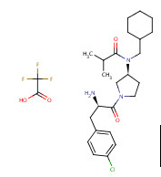 N-[1-[2-amino-3-(4-chlorophenyl)propanoyl]pyrrolidin-3-yl]-N-(cyclohexylmethyl)-2-methylpropanamide,2,2,2-trifluoroacetic acid